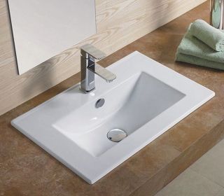 Раковина  CeramaLux YJ-803-60 белая 61 см